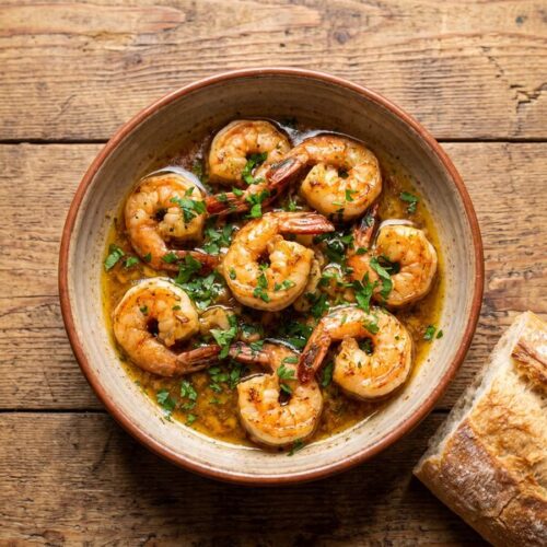 Crevettes à l’ail