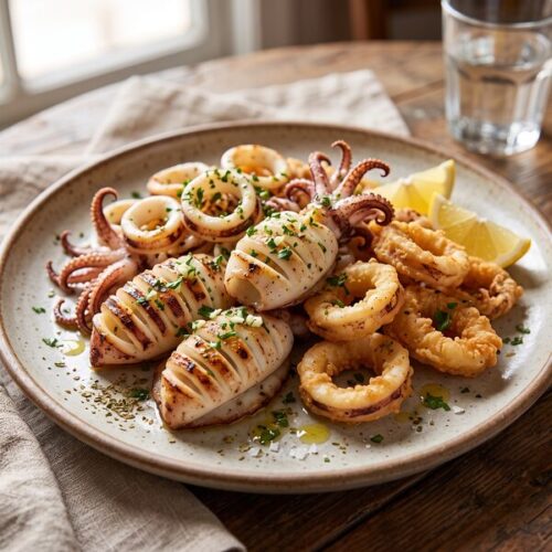 Seiches et calamars